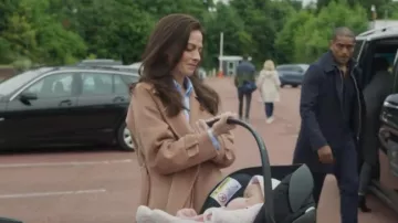 H&M V-Neck Blouse worn by Ms Catherine MacDiarmid (Lara Pulver) as seen in Maternal (S01E02)
