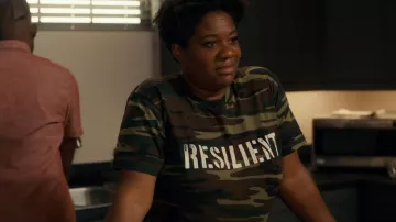 Barracks Resilient Camo Tee worn by Det. Kelly Duff (Adrienne C. Moore) as seen in Pretty Hard Cases (S03E06)