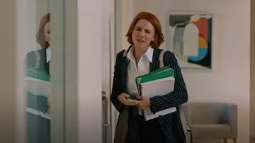 Out of the Woods Pure Cord Shopper and Rabbit Pure Tote worn by Anne Carlson (Danielle Kind) as seen in Workin' Moms(S07E06)