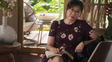 Calvin Klein Floral Print Sheath Dress worn by Nancy (Keiko Agena) as seen in Fantasy Island (S02E06)