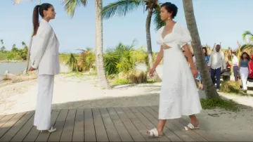 Bella Freud Cavalry Twill David Trouser worn by Elena Roarke (Roselyn Sánchez) as seen in Fantasy Island (S02E07)