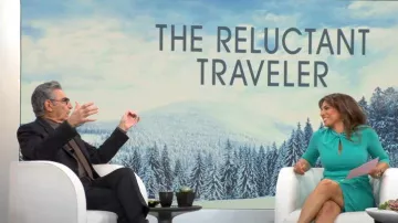 Donna Morgan Stretch Crepe 3/4 Sleeve Twisted Neckline Sheath Dress worn by Michelle Miller as seen in CBS Mornings on February 24, 2023