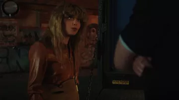 Etsy Classic Rock Couture Cosmic Cowboy Bomber Jacket worn by Charlie Cale (Natasha Lyonne) as seen in Poker Face (S01E04)