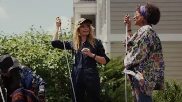 Dickies Wom­en's Long Sleeve Cov­er­all worn by Charlie Cale (Natasha Lyonne) as seen in Poker Face (S01E05)