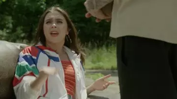 Lavon 80's Shell Windbreaker Jacket porté par Kelsey (Bel Powley) dans le film The King of Staten Island