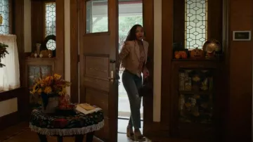 Saint Laurent Bianca Knot Lambskin Leather Platform Sandal worn by Camille Parks (Meagan Good) as seen in Harlem (S02E06)