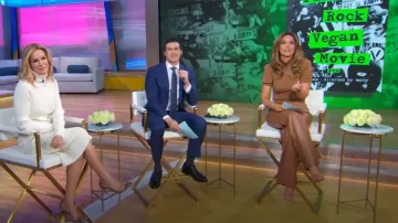 Tom Ford Vestido Midi de cuello alto acanalado usado por Jennifer Ashton como se ve en Good Morning America el 27 de febrero de 2023
