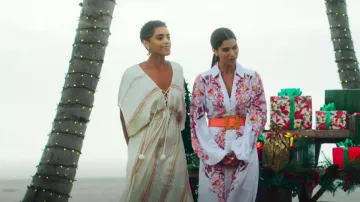 America & Beyond Au­ro­ra Rose Maxi Dress worn by Ruby Akuda (Kiara Barnes) as seen in Fantasy Island (S01E10)