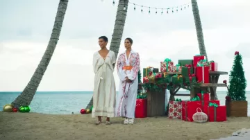 Paloma Barceló Munal Espadrille Cord Slingback Platform Wedge Sandal worn by Elena Roarke (Roselyn Sánchez) as seen in Fantasy Island (S01E10)