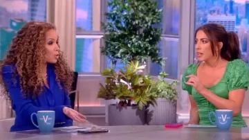 Sergio Hudson Chaqueta Blazer de lana con cuello de chal usada por Sunny Hostin como se ve en The View el 23 de febrero de 2023