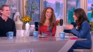 Veronica Beard Naira Denim Dickey Jacket worn by Alyssa Farah as seen in The View on February 24, 2023