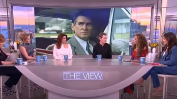 Andrea Lymah Ara Wide-Leg Pants worn by Alyssa Farah as seen in The View on February 24, 2023