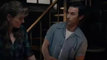 Paige Hillman Short Sleeve Button Up Camp Shirt worn by Charlie Nicoletti (Milo Ventimiglia) as seen in The Company You Keep (S01E02)