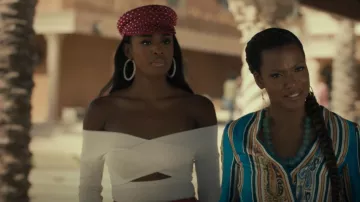 Ruslan Baginskiy Embellished Baker Boy Cap worn by Hilary Banks (Coco Jones) as seen in Bel-Air (S02E03)