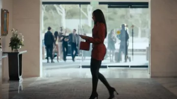 Just Cavalli Jaguar Printed Draped Mini Skirt worn by Hilary Banks (Coco Jones) as seen in Bel-Air (S02E03)