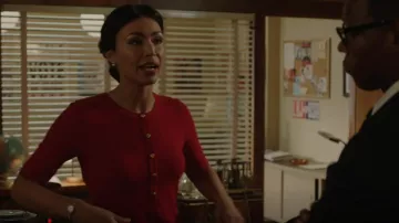 Hobbs London Noa Knit­ted Dress worn by Elise Johnson (Antoinette Crowe-Legacy) as seen in Godfather of Harlem (S03E03)
