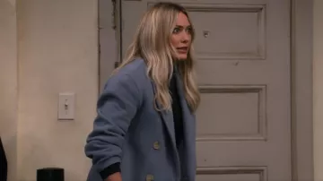 Vince Double Breasted Wool Blend Felt Coat worn by Sophie (Hilary Duff) as seen in How I Met Your Father (S02E06)