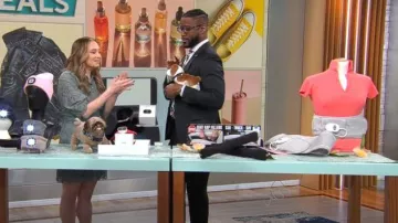 Rebecca Taylor Mina Dress in Spruce worn by  Lexie Sachs as seen in CBS Mornings on February 28, 2023