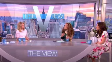 Dolce and Gabbana Pleated Floral-print Silk-twill Dress worn by Alyssa Farah as seen in The View on February 28, 2023