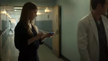 L'Agence Ryan 3/4 Sleeve Button Down Blouse worn by Addison Augustine (Caitlin Bassett) as seen in Quantum Leap (S01E10)