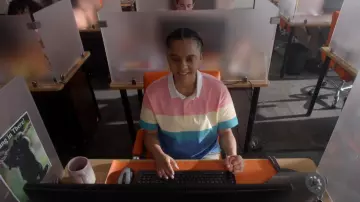 J Crew Multicolor Short Sleeve Rugby Shirt porté par Breanna Casey (Aleyse Shannon) comme on le voit dans Leverage: Redemption (S02E09)