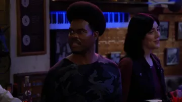 Stewart of Scotland Cashmere Camo Sweater worn by Carter (Julian Gant) as seen in Call Me Kat (S03E16)