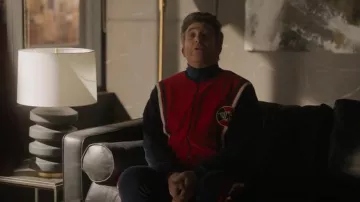 Gucci Oversize Chenille Track Jacket worn by Handsome Officer (Seann Gallagher) as seen in Sex/Life (S02E02)