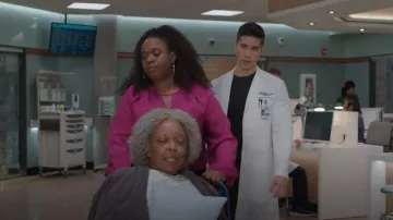 Veronica Beard Sionne Paisley Jacquard Blouse Bright Magenta worn by Jordan Allen(Bria Henderson) as seen in The Good Doctor (S06E14)