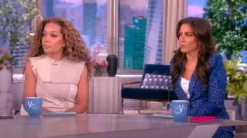 Acne Studios Diska Denim Patchwork Gown worn by Sunny Hostin as seen in The View on March 4, 2023