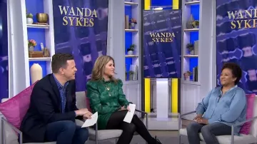 Zadig & Voltaire Tink Satin Tunic Top worn by Wanda Sykes as seen in Today with Hoda & Jenna on March 3, 2023