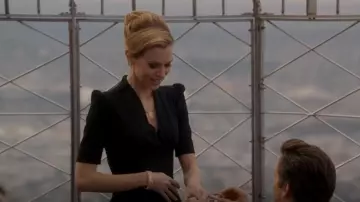 Burberry London Or­nate Seam Struc­tured Pen­cil Dress worn by Sara Ellis (Hilarie Burton) as seen in White Collar (S04E15)