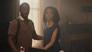 Gucci Polo Shirt worn by Frank Presley (Anthony Mackie) as seen in We Have a Ghost 