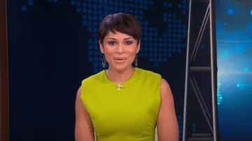 Zara Shoulder Pad Draped Dress worn by Jericka Duncan as seen in CBS Mornings on March 6, 2023