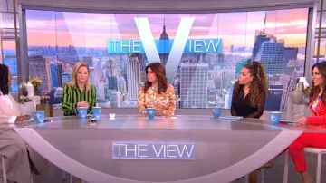 Johanna Ortiz Estuary Explorers Metallic Midi Skirt worn by Sunny Hostin as seen in The View on March 6, 2023