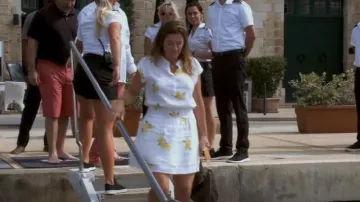 Rails Angelina Vestido en Citronnade usado por Tenley como se ve en Below Deck Mediterranean (S07E16)