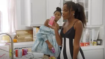 Carolina Herrera Con­trast Pan­el Minidress worn by Gabby Prescod as seen in Summer House (S07E03)