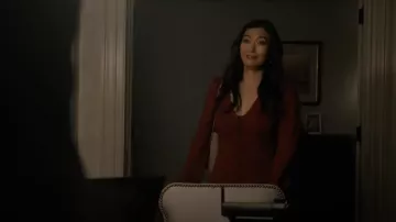 Reformation Brogan Dress worn by Emma Hill (Catherine Haena Kim) as seen in The Company You Keep (S01E03)