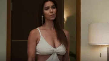 Cult Gaïa Seri­ta Ribbed Cot­ton Maxi Dress worn by Elena Roarke (Roselyn Sánchez) as seen in Fantasy Island (S02E08)