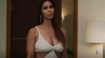 Cult Gaïa Seri­ta Ribbed Cot­ton Maxi Dress worn by Elena Roarke (Roselyn Sánchez) as seen in Fantasy Island (S02E08)