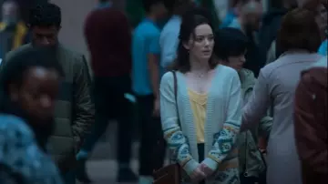 Kismet Darlene Cardigan worn by Scylla Ramshorn (Amalia Holm Bjelke) as seen in Motherland: Fort Salem (S02E02)