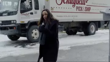 Max Mara Rialto Coat worn by Nikki Parker (Dania Ramirez) as seen in Alert: Missing Persons Unit (S01E10)