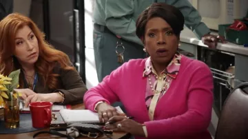 Zara Chain Print Shirt worn by Barbara Howard (Sheryl Lee Ralph) as seen in Abbott Elementary (S02E18)