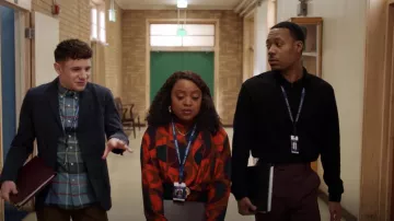 Zara Printed Midi Dress worn by Janine Teagues (Quinta Brunson) as seen in Abbott Elementary (S02E18)