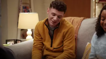 Goodfellow & Co Polar Fleece High Neck Half Zip Sweatshirt worn by Jacob Hill (Chris Perfetti) as seen in Abbott Elementary (S02E18)
