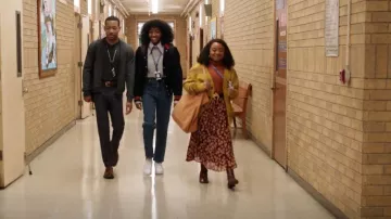 Sanctuary Pleated Floral Midi Skirt worn by Janine Teagues (Quinta Brunson) as seen in Abbott Elementary (S02E18)