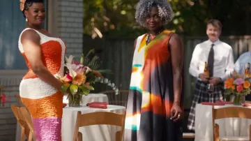 Cos Oversized Printed Silk Blend Maxi Dress worn by Momma O'Malley (Sherry White) as seen in Pretty Hard Cases (S03E10)