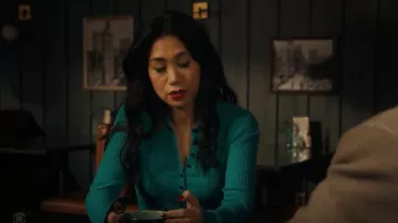 A.L.C. Eleanor Top worn by Melody 'Mel' Bayani (Liza Lapira) as seen in The Equalizer (S03E11)