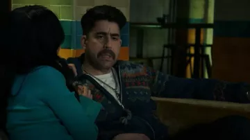 Chamula Fair Isle Zip Cardigan worn by Harry Keshegian (Adam Goldberg) as seen in The Equalizer (S03E11)