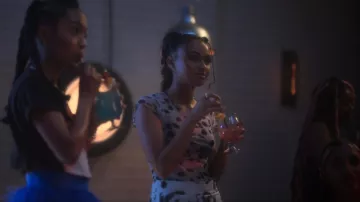 Priscavera White Nylon T Shirt worn by Kiela Hall (Daniella Perkins) as seen in grown-ish (S05E17)