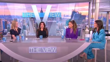 Alice + Olivia Atia High-Waisted Double-Pleated Suit Pants worn by Alyssa Farah as seen in The View on March 13, 2023